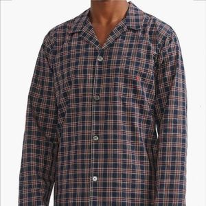 Polo Ralph Lauren Men's Printed Cotton Flannel Pajama Shirt, Size Medium (New)